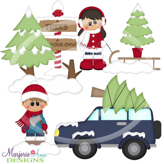 Tree Farm SVG Cutting Files + Clipart - Click Image to Close